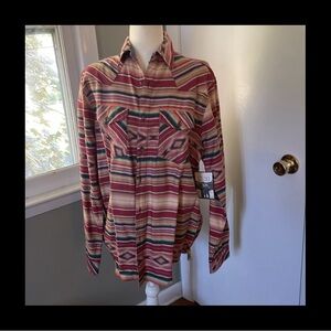 Tasha Polizzi men’s button-down shirt new , pit to pit 23 inches